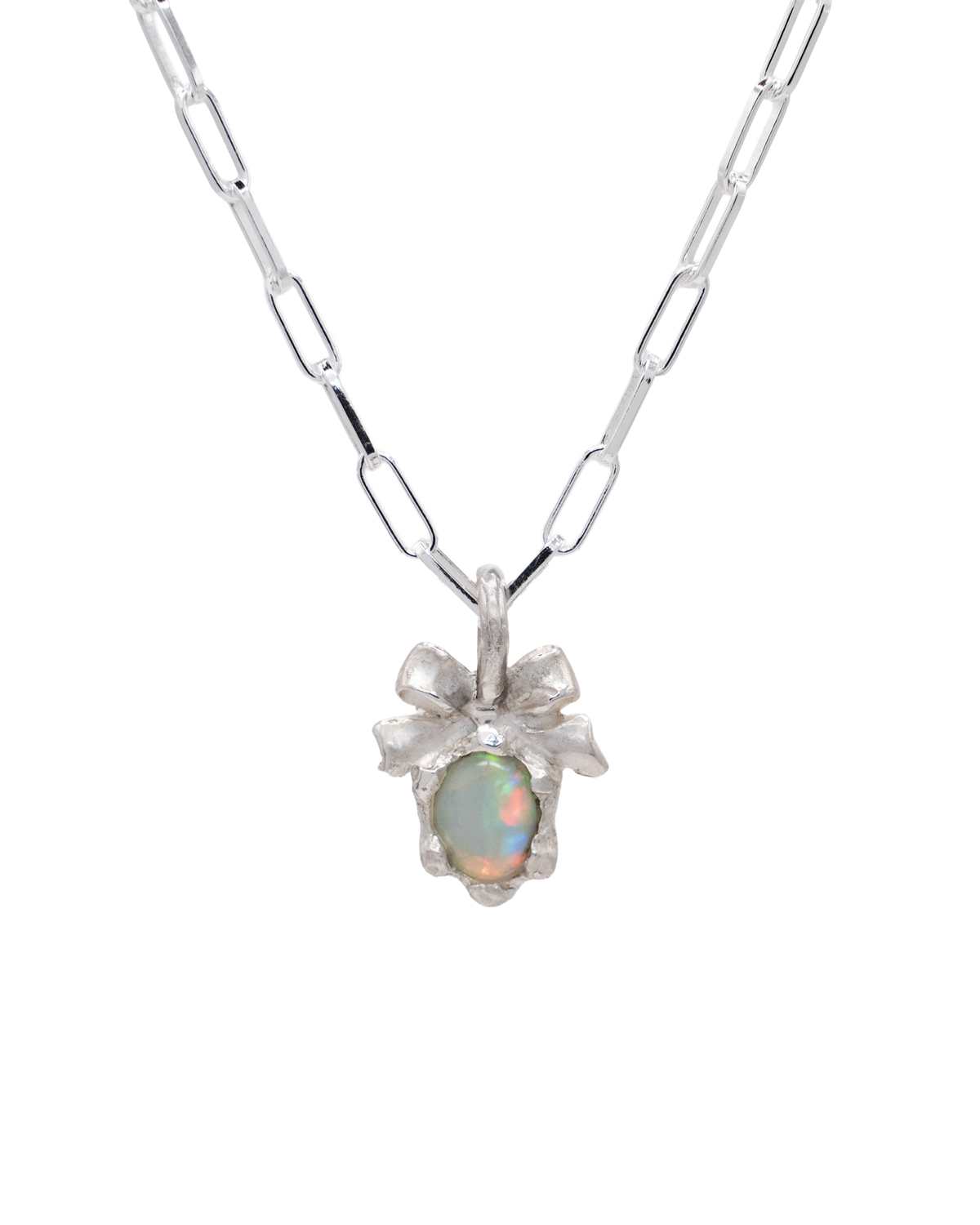 Prized Opal Necklace - Sterling Silver