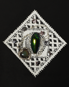 Black Rainbow Heart Necklace - Solid 9k Gold