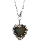 Black Rainbow Heart Necklace - Sterling Silver