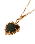 Black Rainbow Heart Necklace - Solid 9k Gold