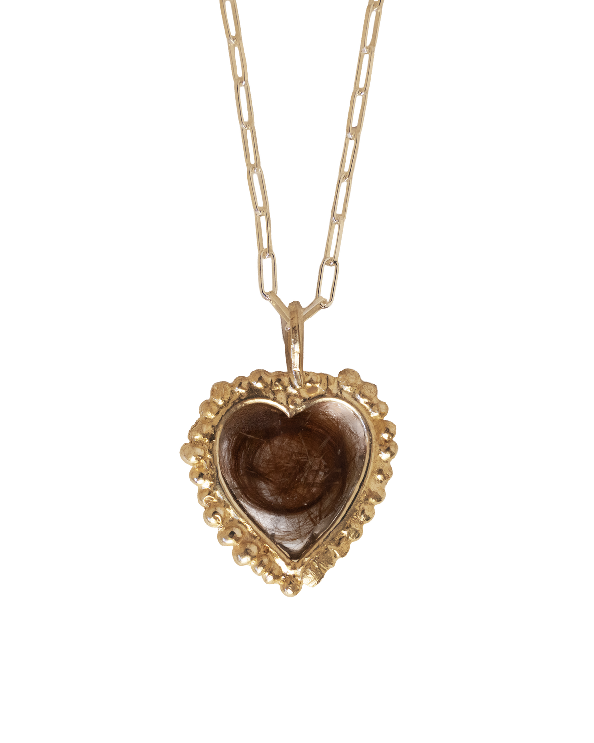 Remember Me Hair Heart Necklace - Solid 9k Gold