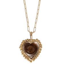 Remember Me Hair Heart Necklace - Solid 9k Gold