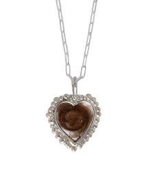 Remember Me Hair Heart Necklace - Sterling Silver
