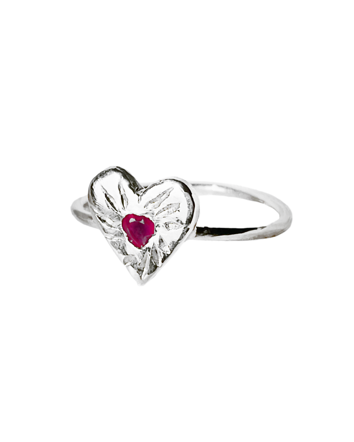 Ruby Rays Heart of Hearts Ring - Sterling Silver