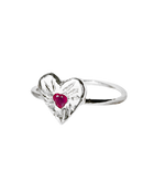 Ruby Rays Heart of Hearts Ring - Sterling Silver