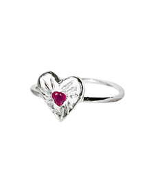 Ruby Rays Heart of Hearts Ring - Sterling Silver