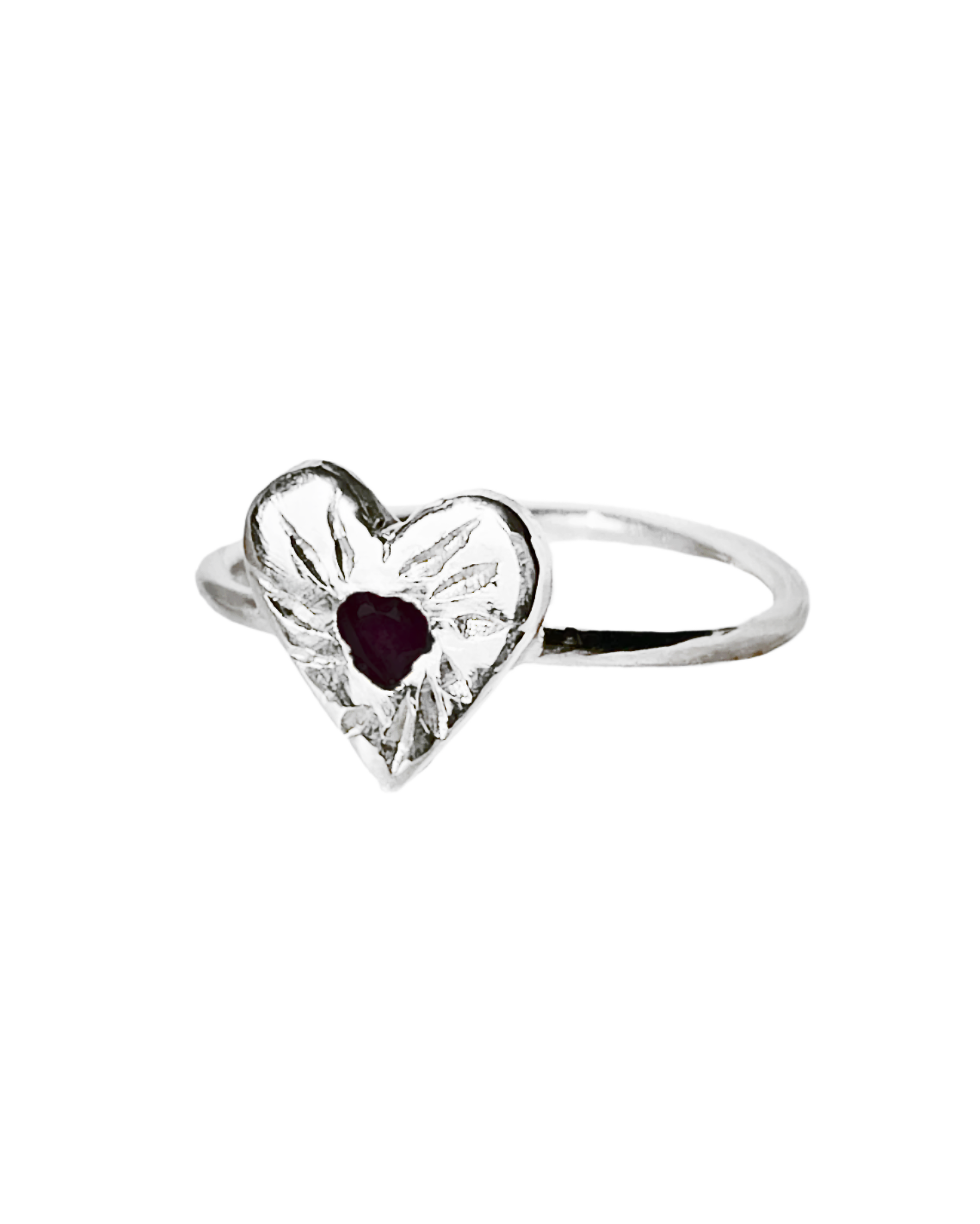 Ruby Rays Heart of Hearts Ring - Sterling Silver