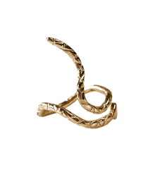 Serpentine Snake Ring - Solid 9K Gold