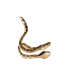 Serpentine Snake Ring - Solid 9K Gold