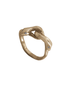 Serpent & the Swan Love Knot Ring - 9K Solid Gold