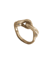 Serpent & the Swan Love Knot Ring - 9K Solid Gold