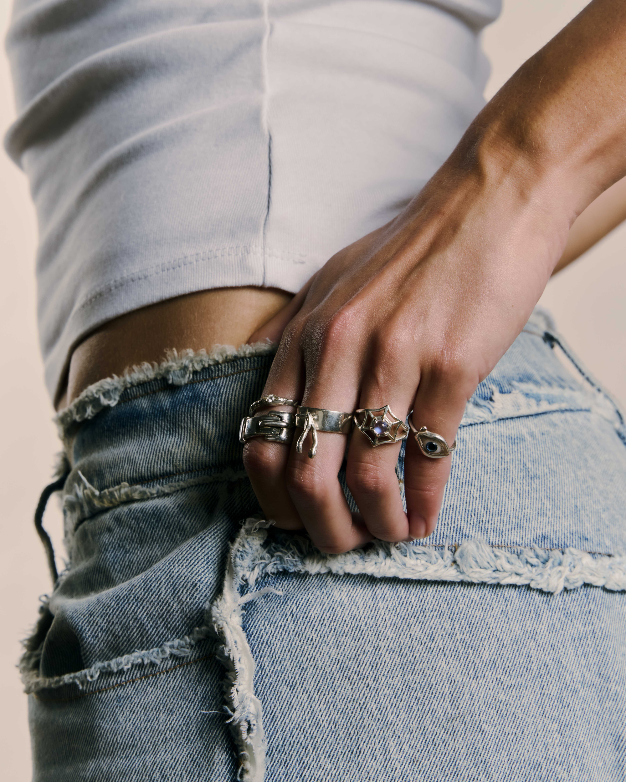 Orb Spiderweb Ring - 9k Solid Gold