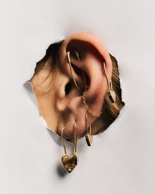 Ball and Chain Stud Earring - Sterling Silver