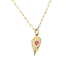 Ruby Rays Matching Heart Necklaces