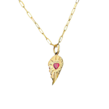 Ruby Rays Matching Heart Necklaces