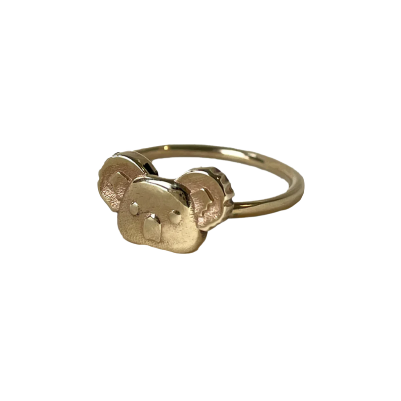 Little Koala Padlock Ring - Solid 9K Gold