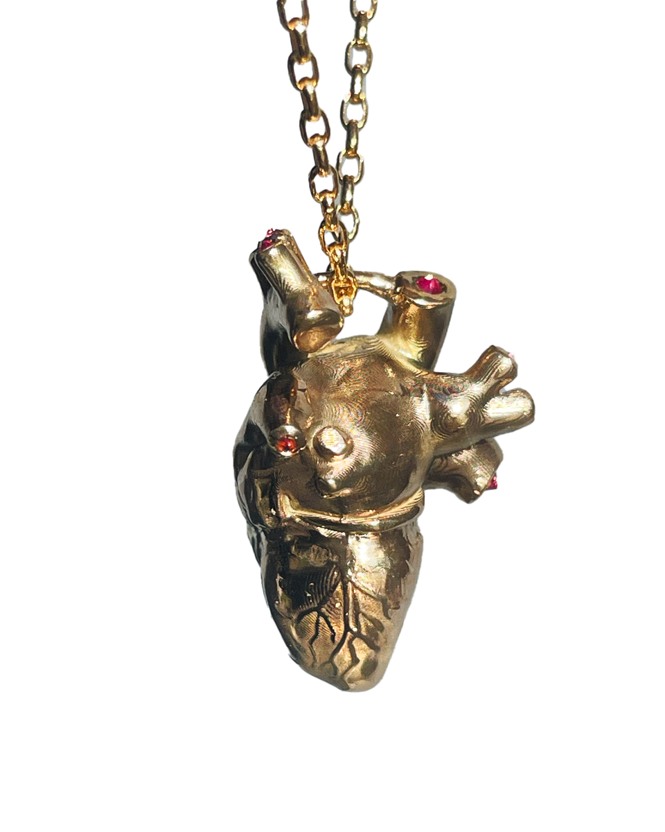 Anatomical Heart  - Solid 9K Gold
