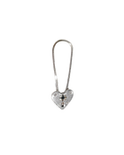 Original Heart Padlock with Black Diamond - Sterling Silver