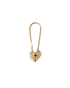 Original Heart Padlock with Black Diamond - Solid 9K Gold