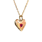 Ruby Rays Heart of Hearts Necklace - Solid 9K Gold