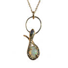 Serpent & the Opal Necklace - Solid 9K Gold