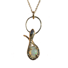 Serpent & the Opal Necklace - Solid 9K Gold