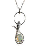 Serpent & the Opal Necklace - Sterling Silver