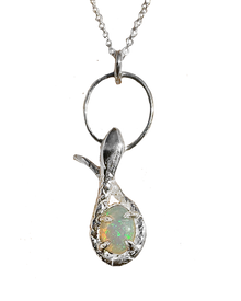 Serpent & the Opal Necklace - Sterling Silver