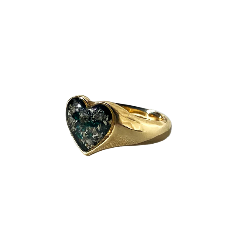 Ashes Bleeding Heart Ring