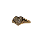 Pavé Diamond Bleeding Heart Ring - 9K Solid Gold