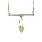 Charmed Bar Necklace - Solid 9K Gold