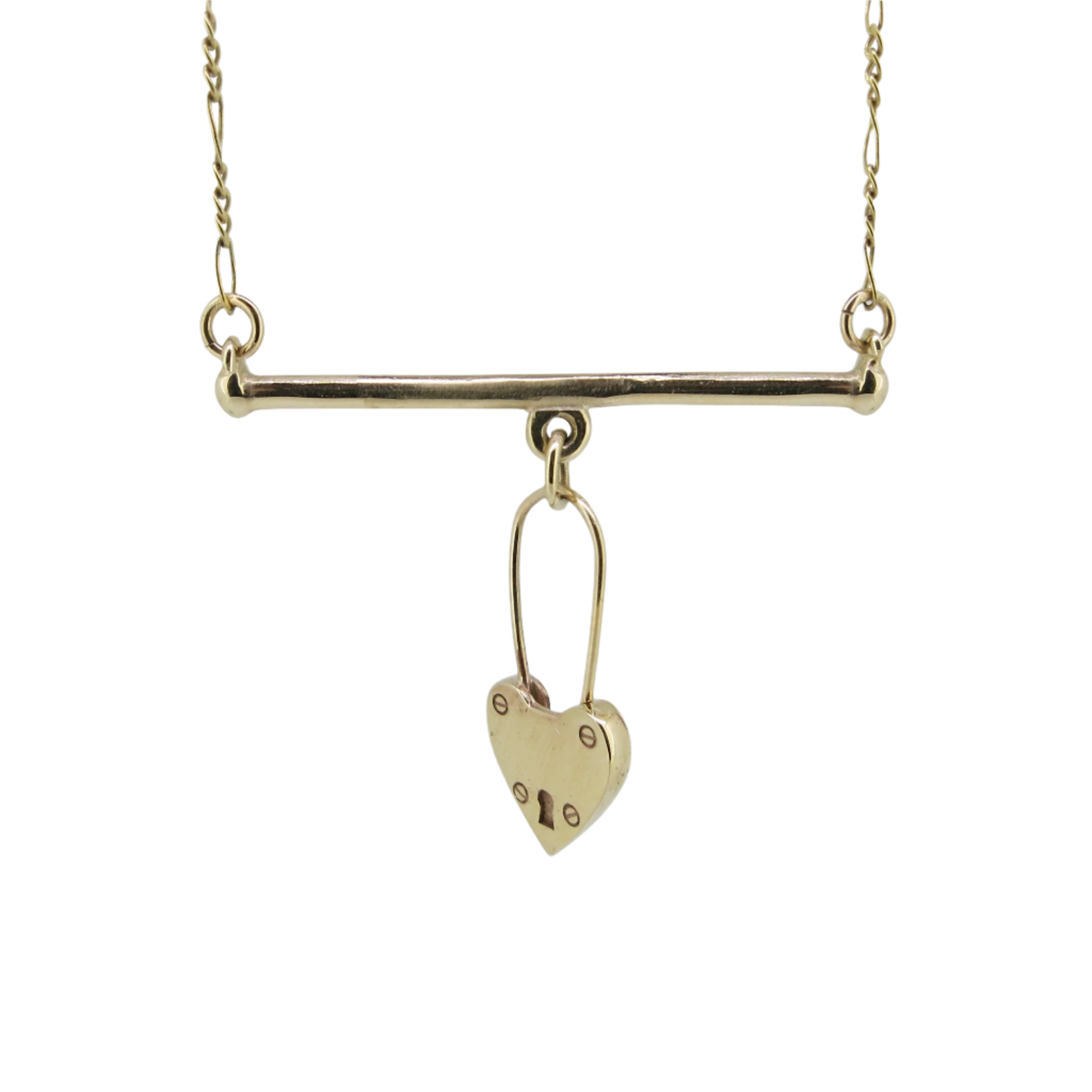 Charmed Bar Necklace - Solid 9K Gold