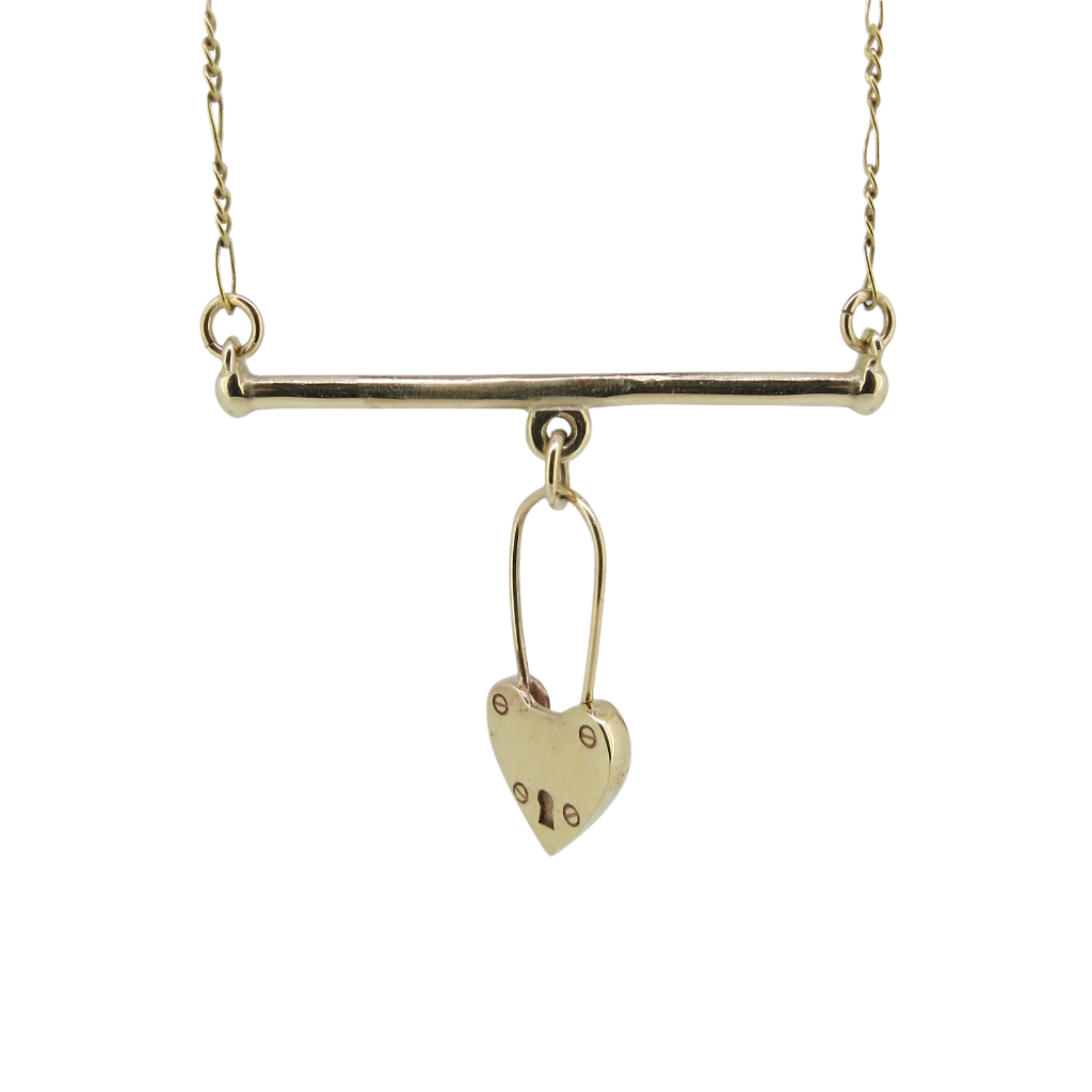 Charmed Bar Necklace - Solid 9K Gold