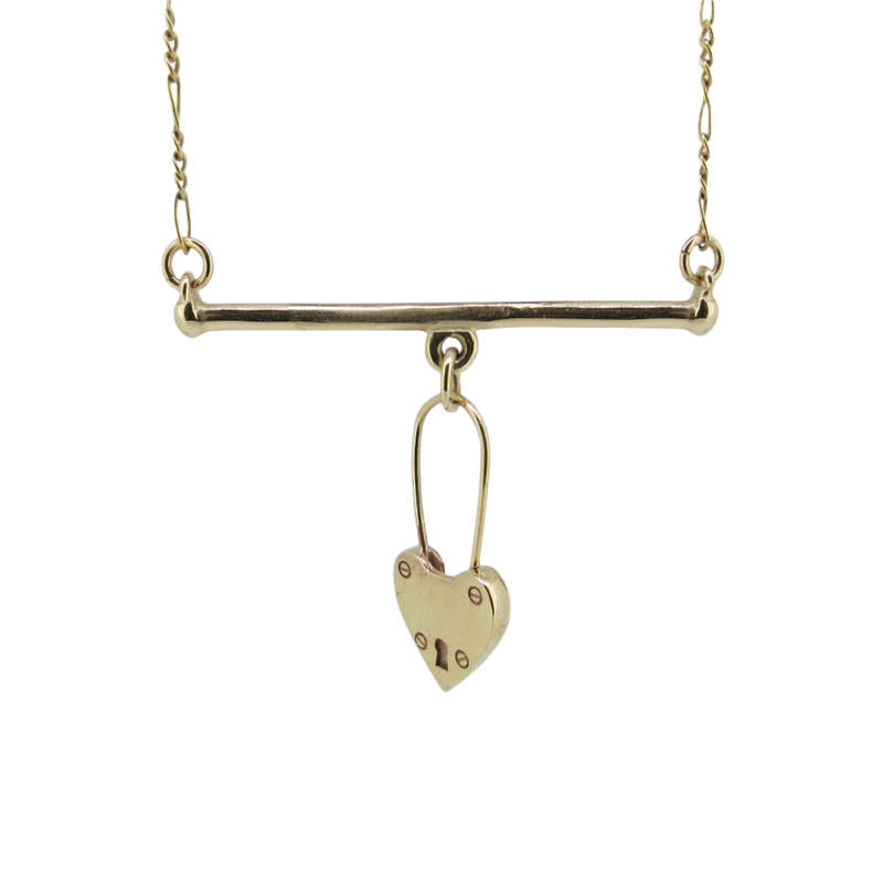Charmed Bar Necklace - Solid 9K Gold