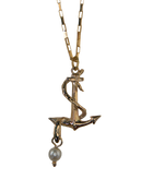 Serpent's Anchor Necklace - Solid 9K Gold