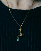 Serpent's Anchor Necklace - Solid 9K Gold