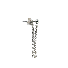 Ball and Chain Stud Earring - Sterling Silver