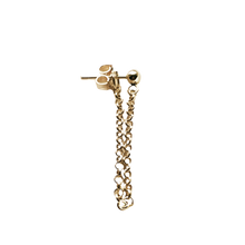 Ball and Chain Stud Earring - Solid 9k Gold