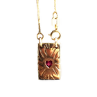 Ruby Rays Talisman Necklace - Solid 9K Gold