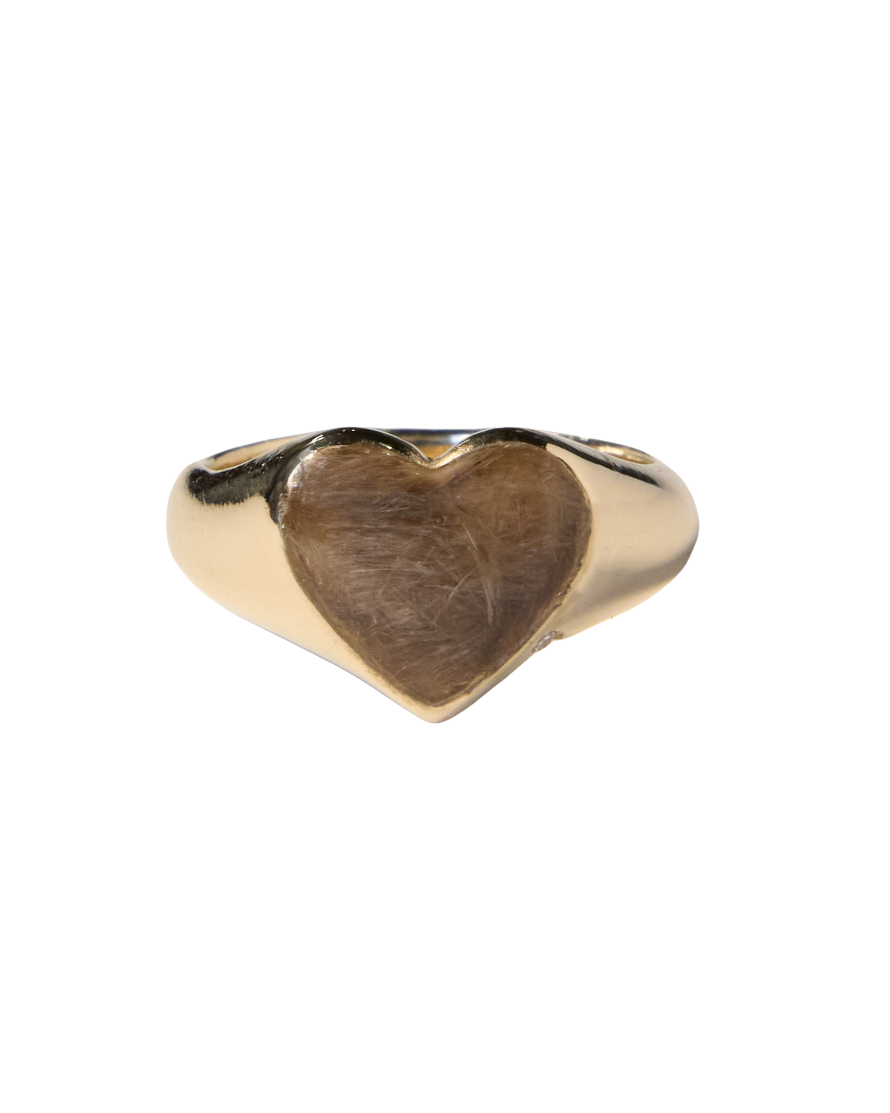 Bleeding Heart Hair Ring - Solid 9K Gold