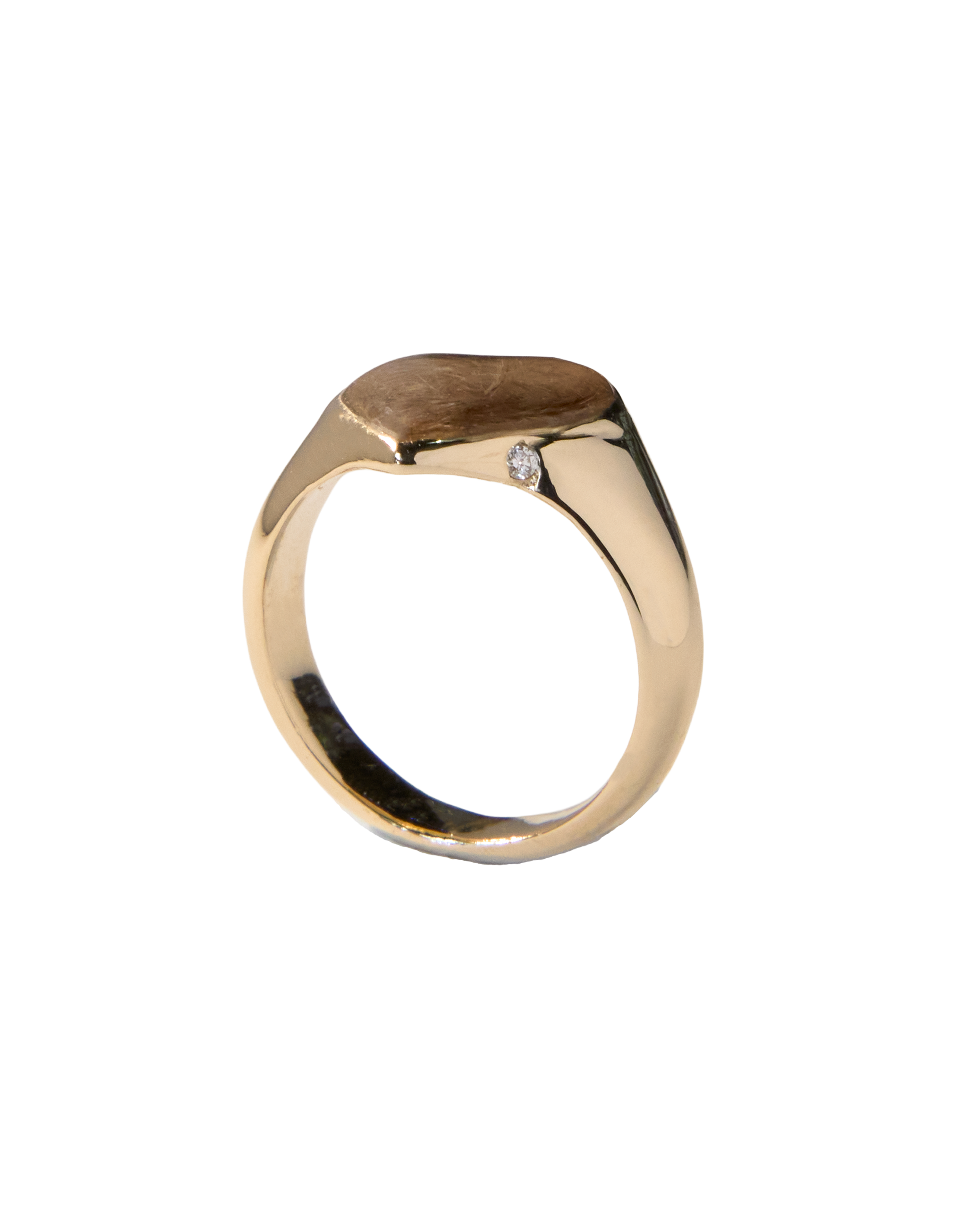 Bleeding Heart Hair Ring - Solid 9K Gold