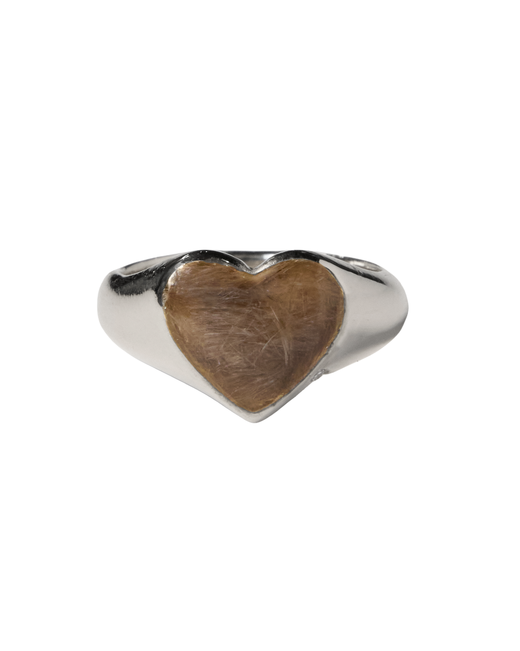 Bleeding Heart Hair Ring - Sterling Silver
