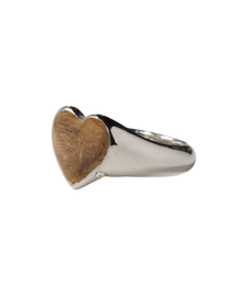 Bleeding Heart Hair Ring - Sterling Silver