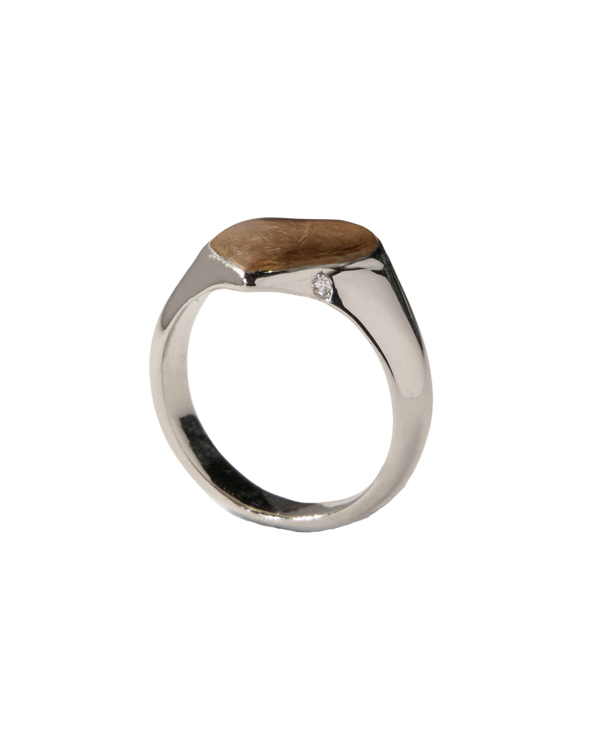 Bleeding Heart Hair Ring - Sterling Silver