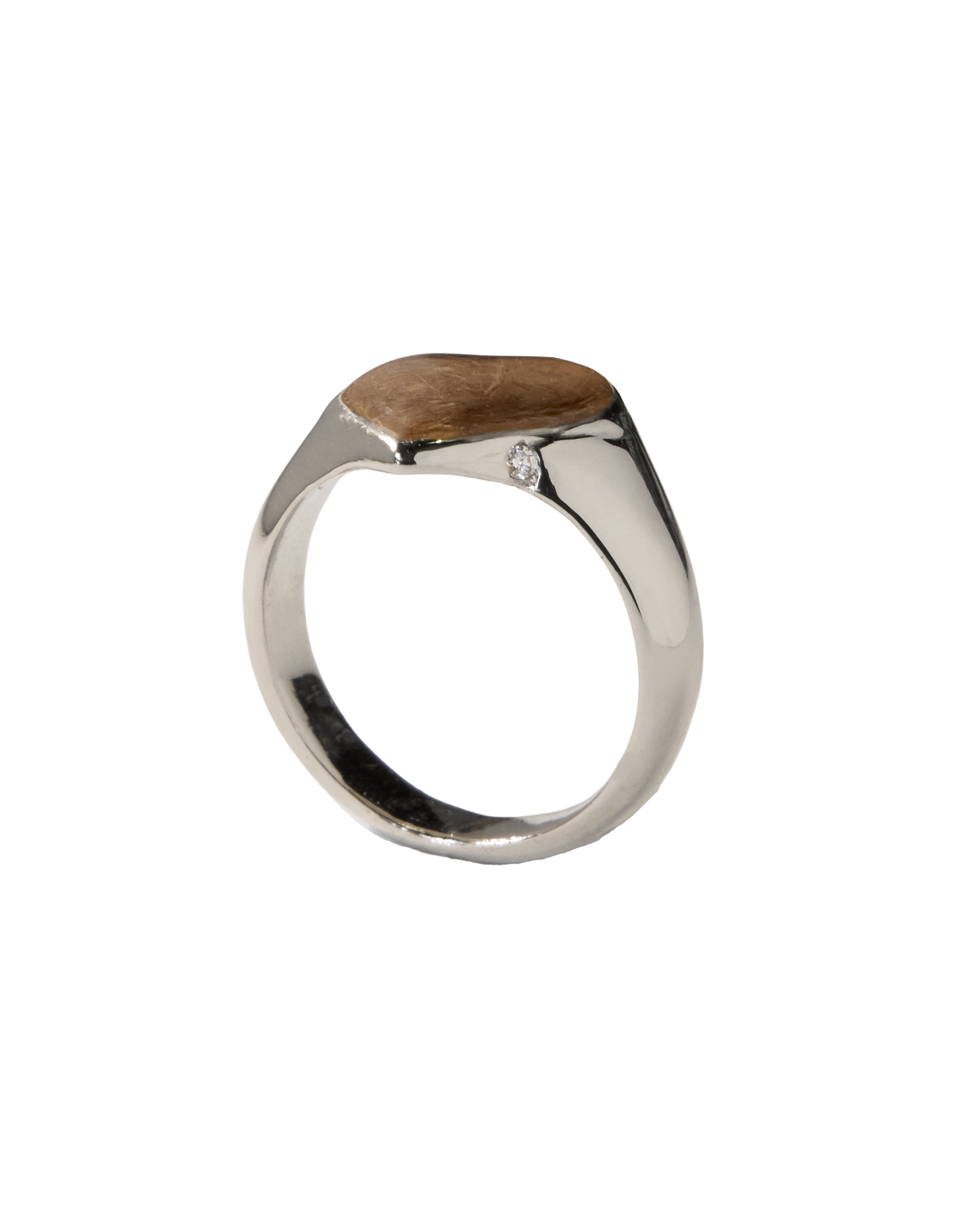 Bleeding Heart Hair Ring - Sterling Silver