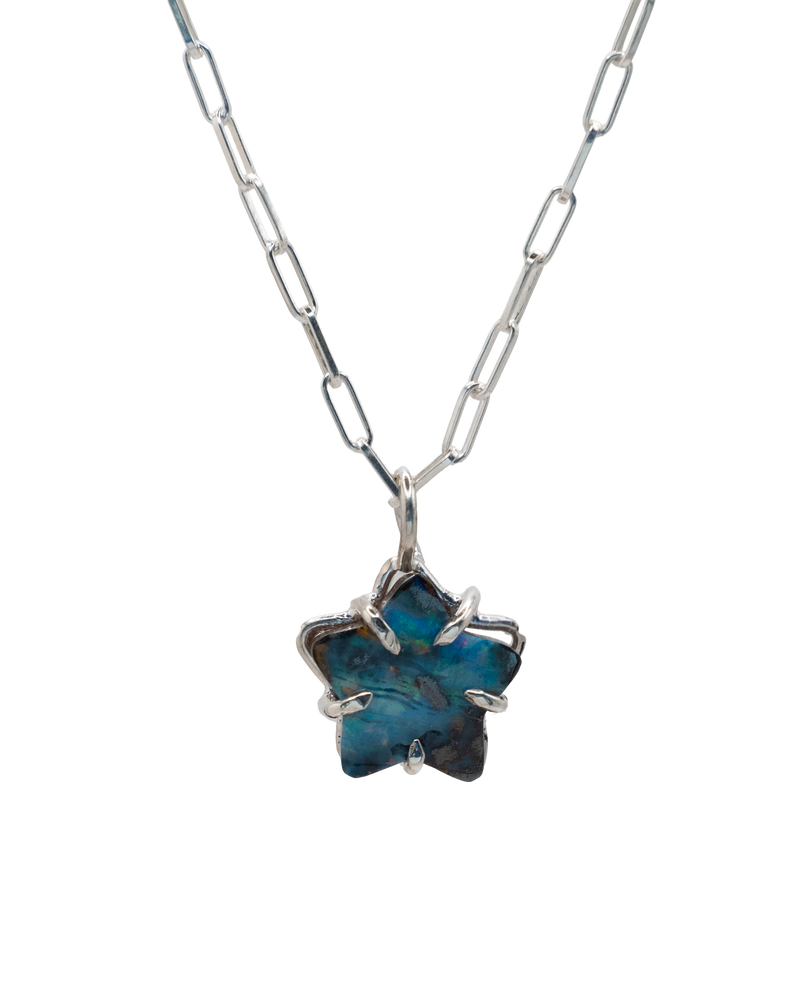 Starlight Opal Necklace - Sterling Silver