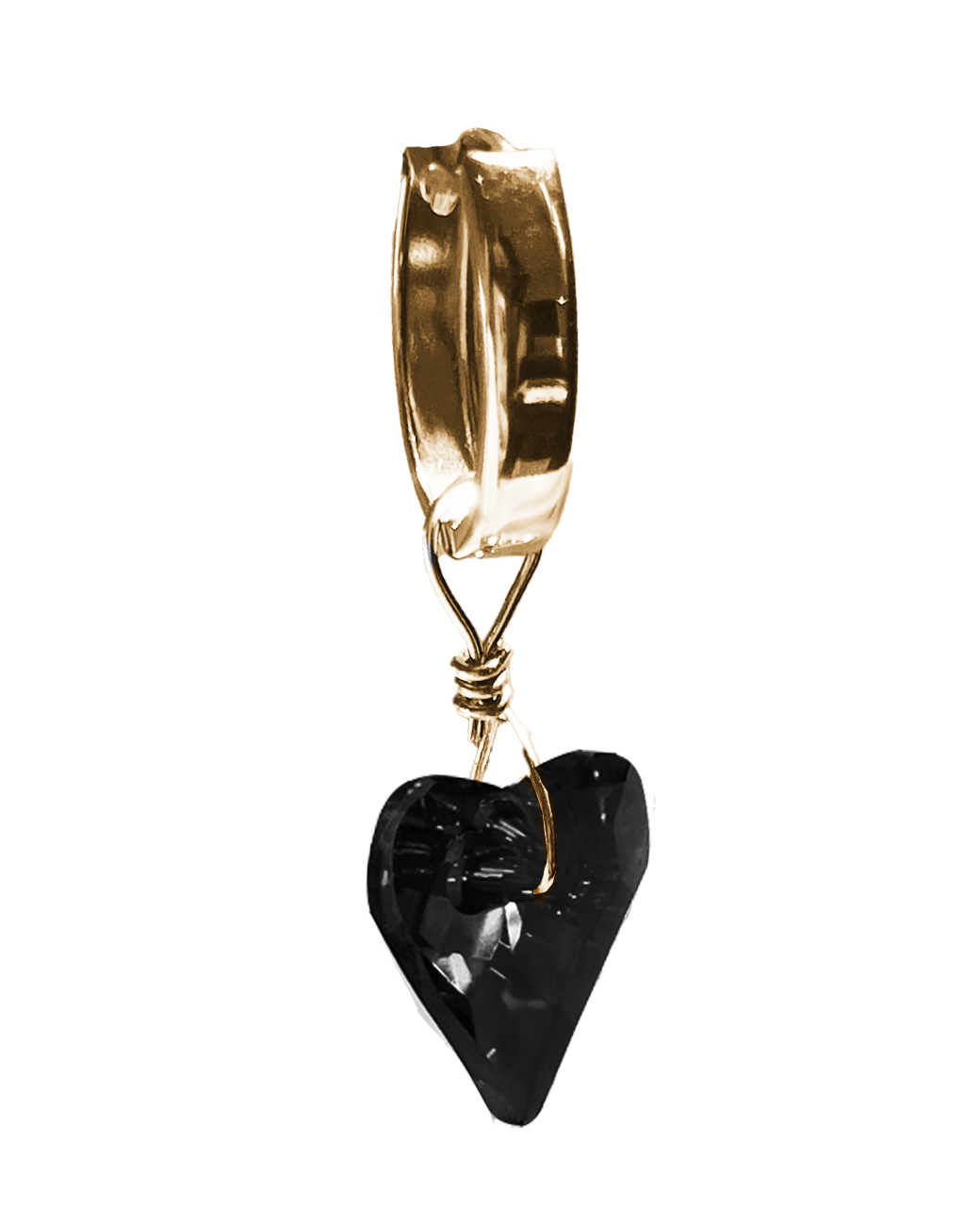 Swarovski Wild At Heart Huggie Earring - Solid 9K Gold