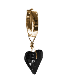 Swarovski Wild At Heart Huggie Earring - Solid 9K Gold