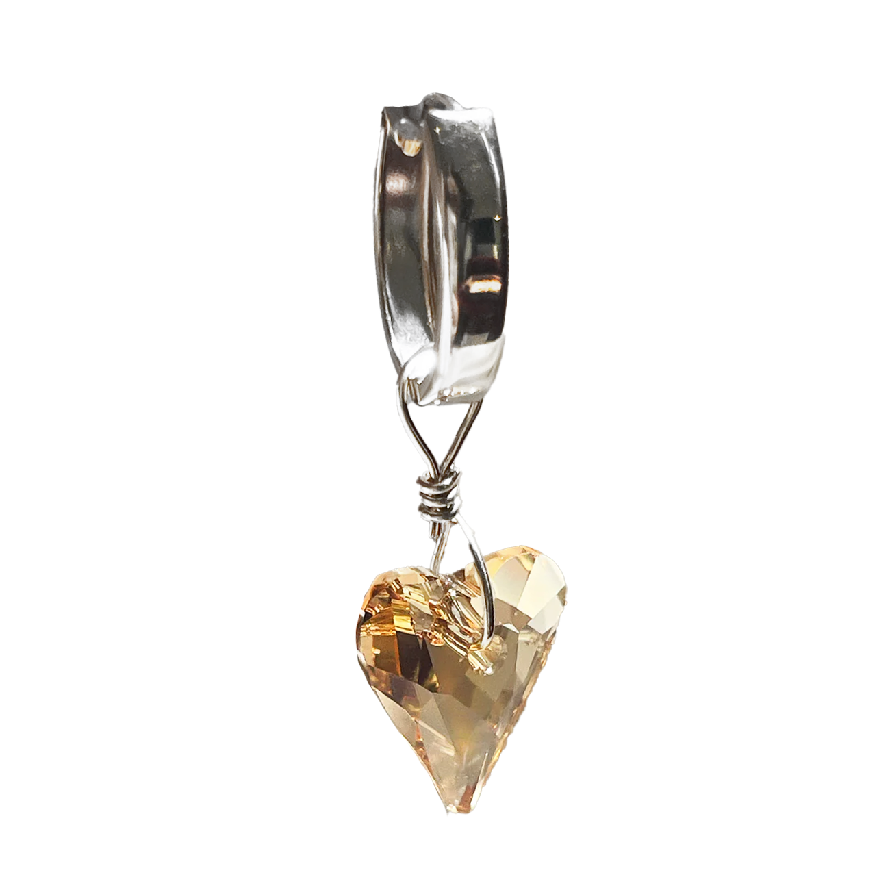 Swarovski Wild At Heart Huggie Earring - Sterling Silver