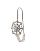 Spider Web Safety Pin Earring - Sterling Silver